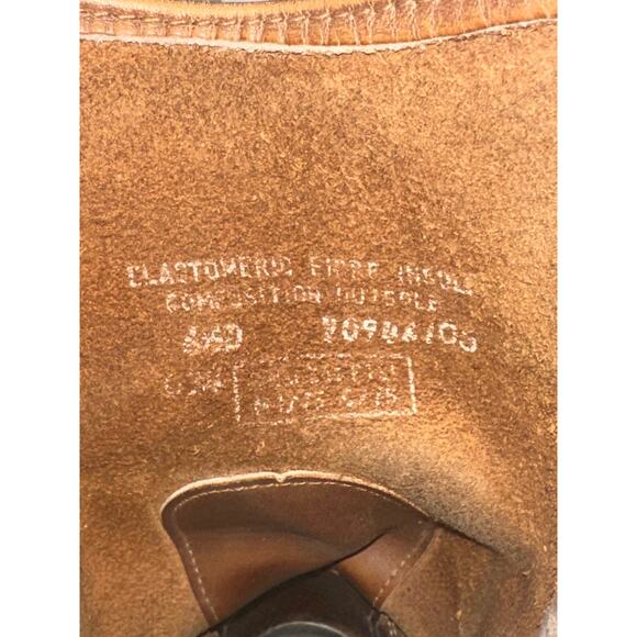 Vintage Men's Cowboy Boots Elastomeric Fibre Insole Composition Toe Sz 6.5 D - Picture 8 of 9